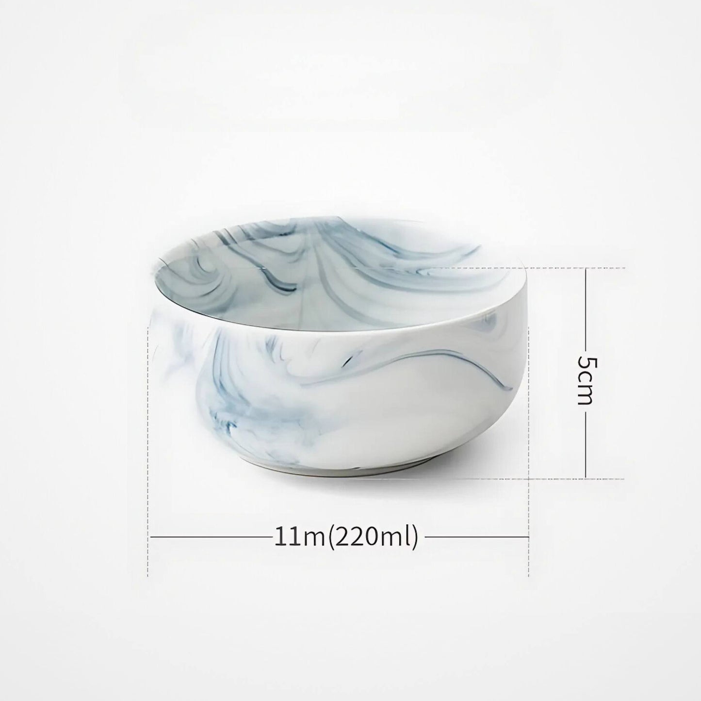 Nordic Blue Marble Print Porcelain Tableware Dishes