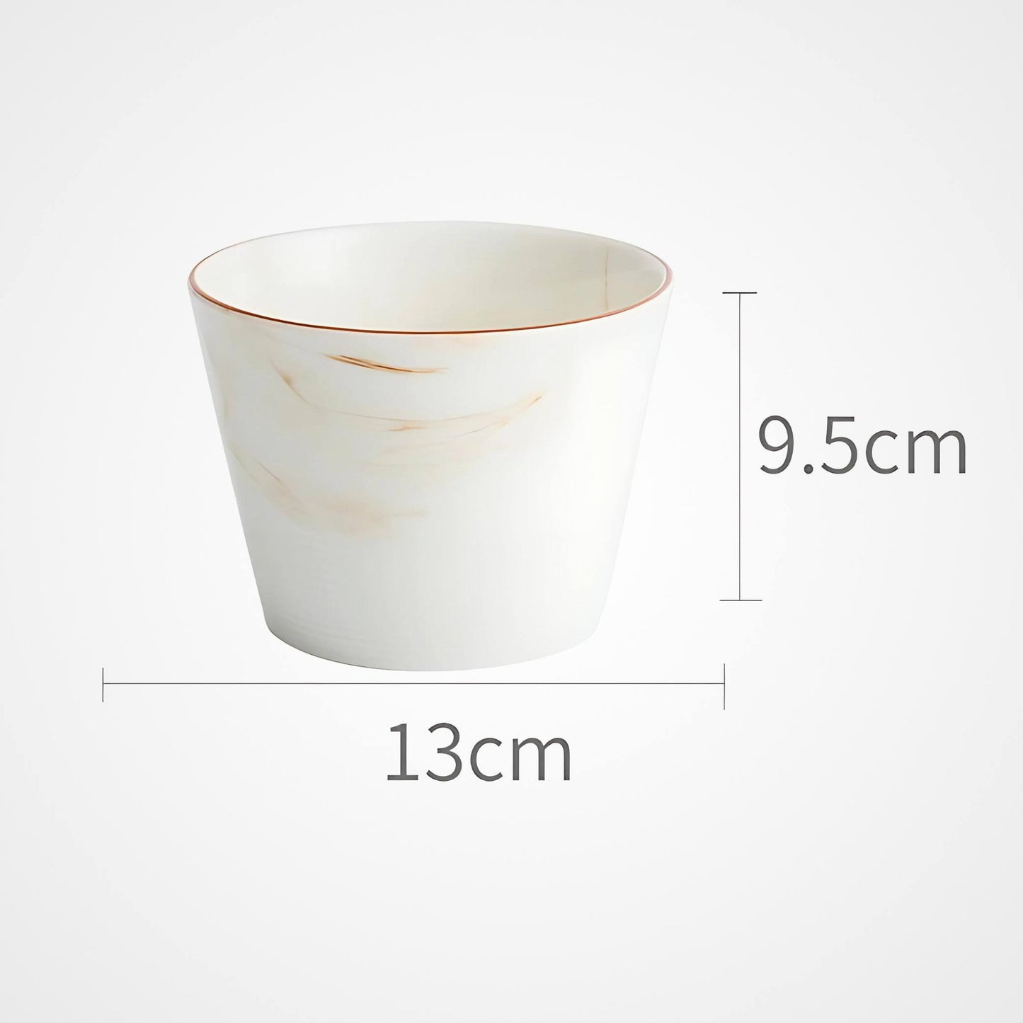 Marbled Ceramic Kitchenware Cream Bowls And Dishes