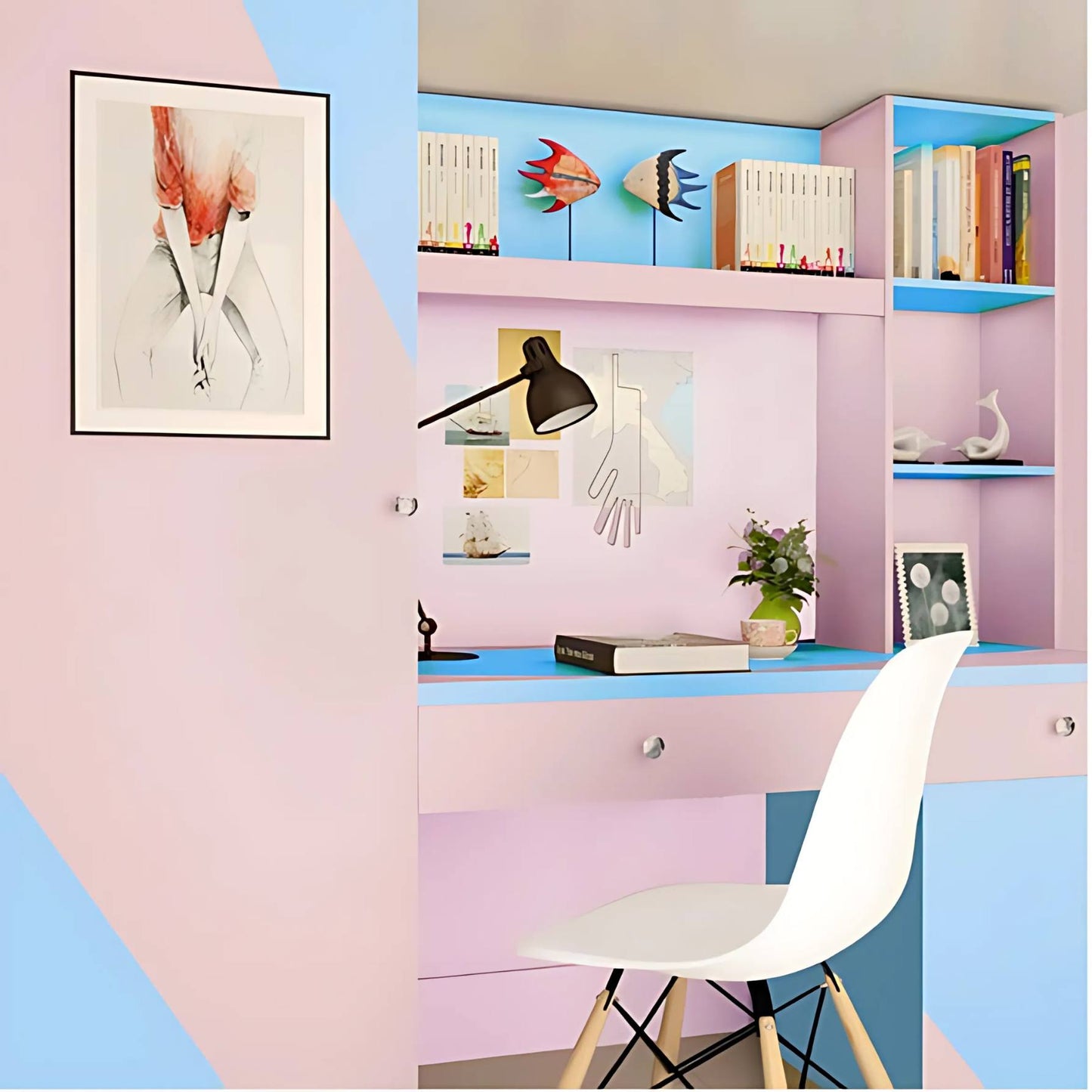 Solid Vibrant Color Waterproof Self-Adhesive Wallpaper