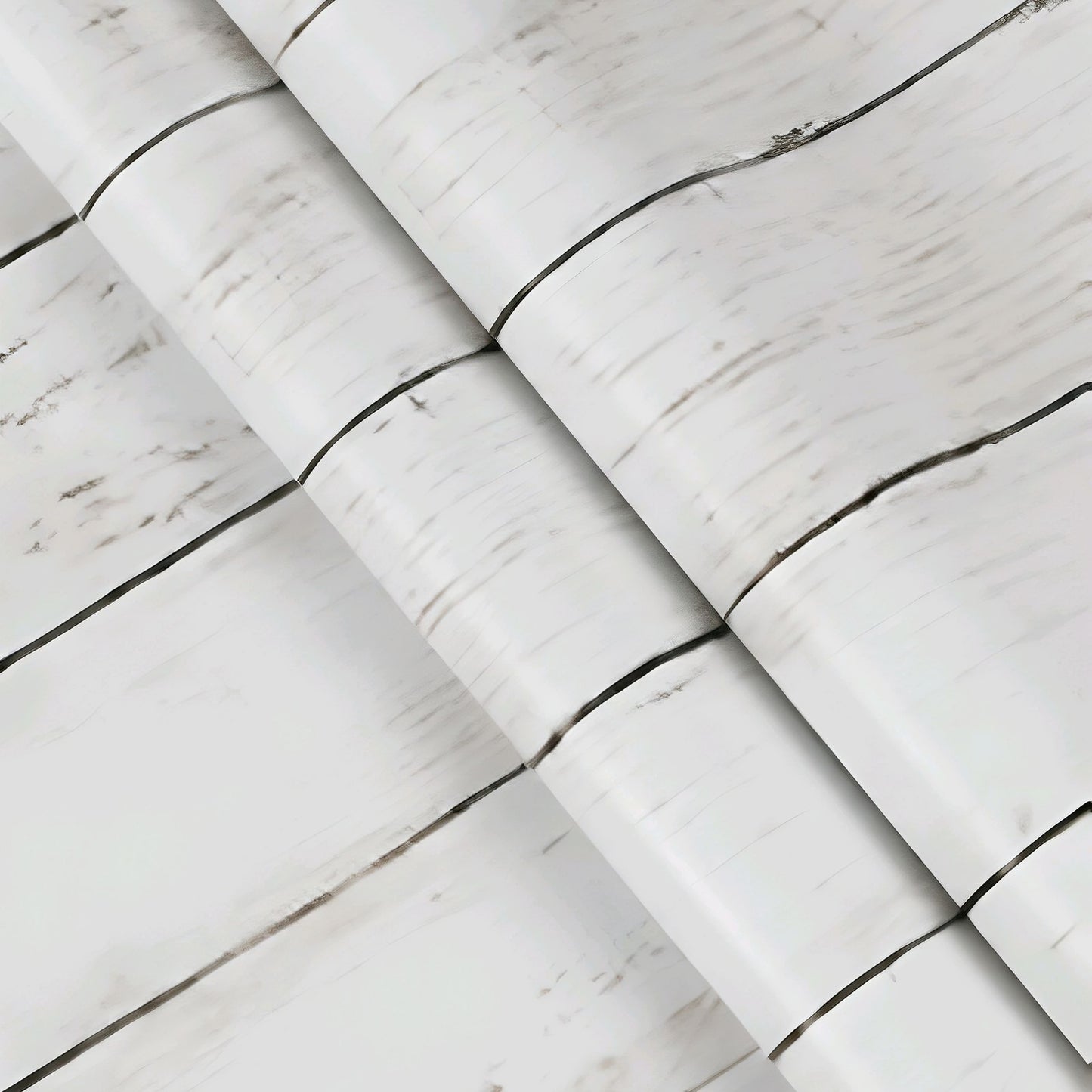 White Wood Self-adhesive Waterproof Wallpaper