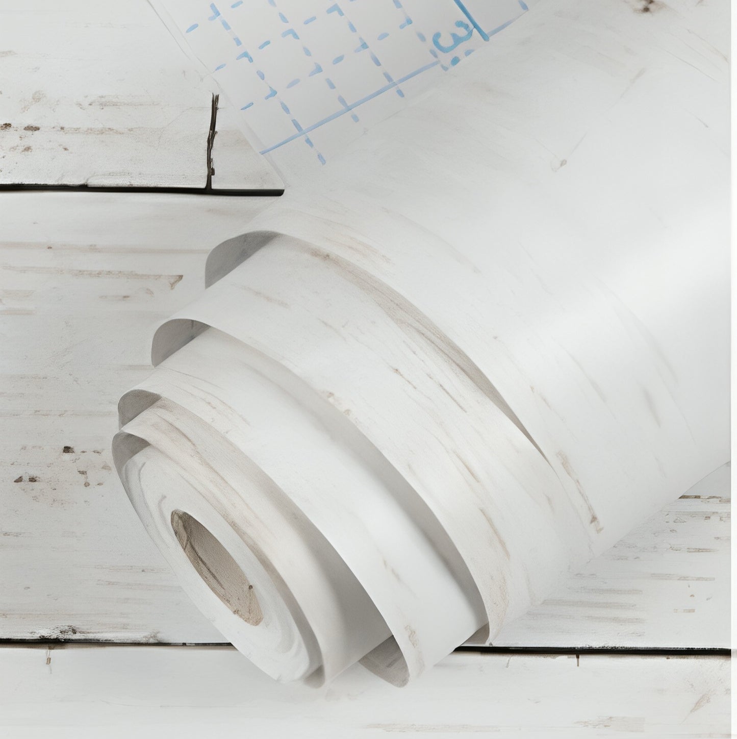 White Wood Self-adhesive Waterproof Wallpaper
