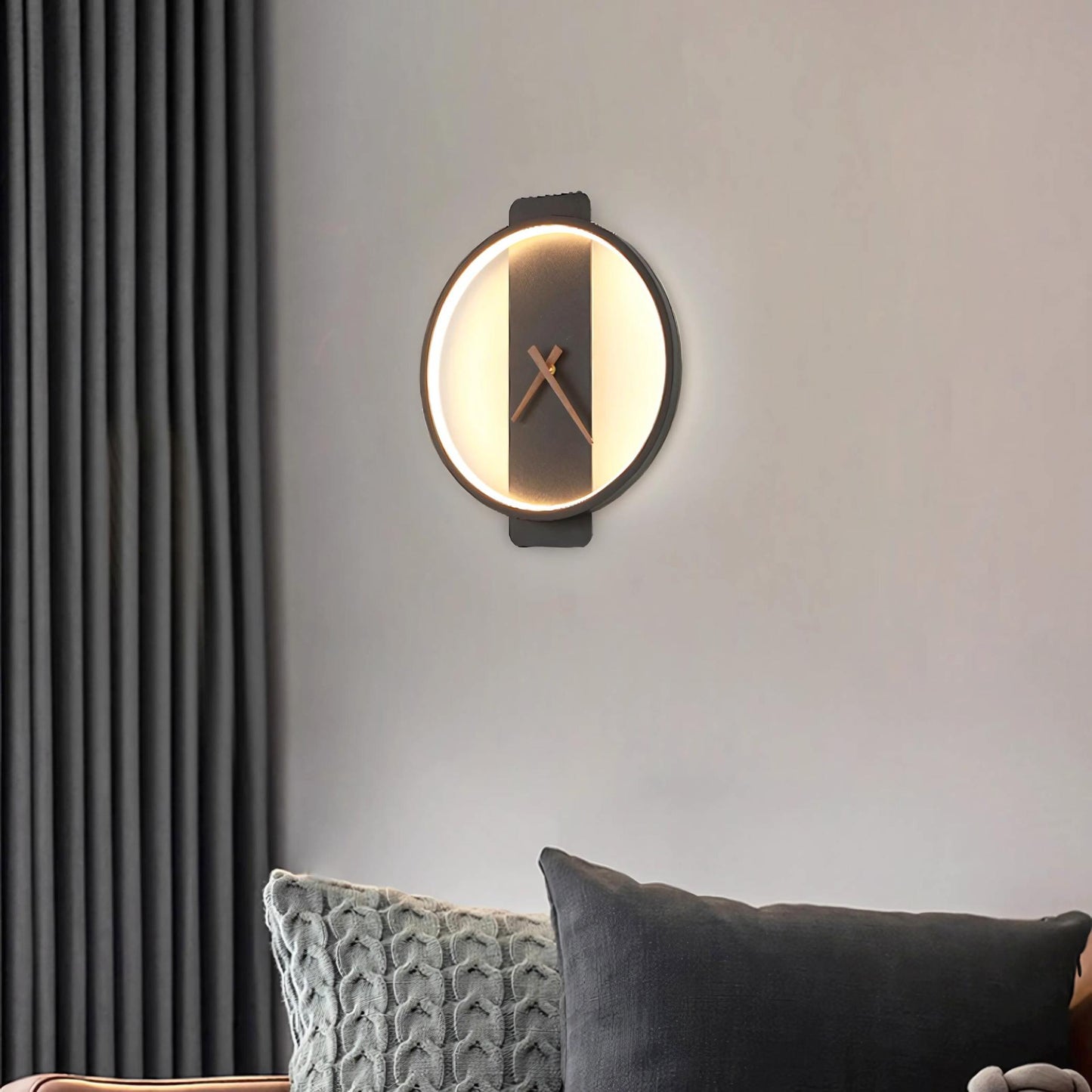 Modern Nordic Style Wall Clock Lamp
