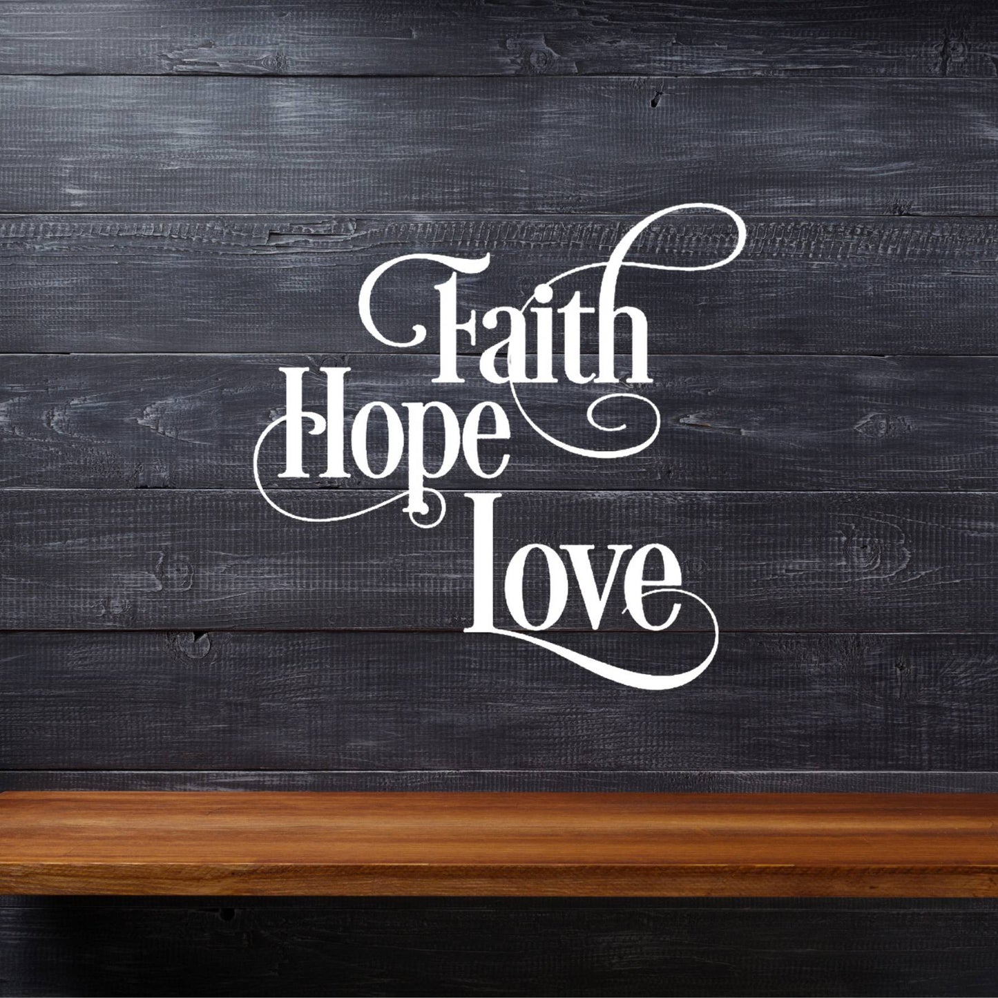 English Faith Hope Love Home Decoration Wall Sticker