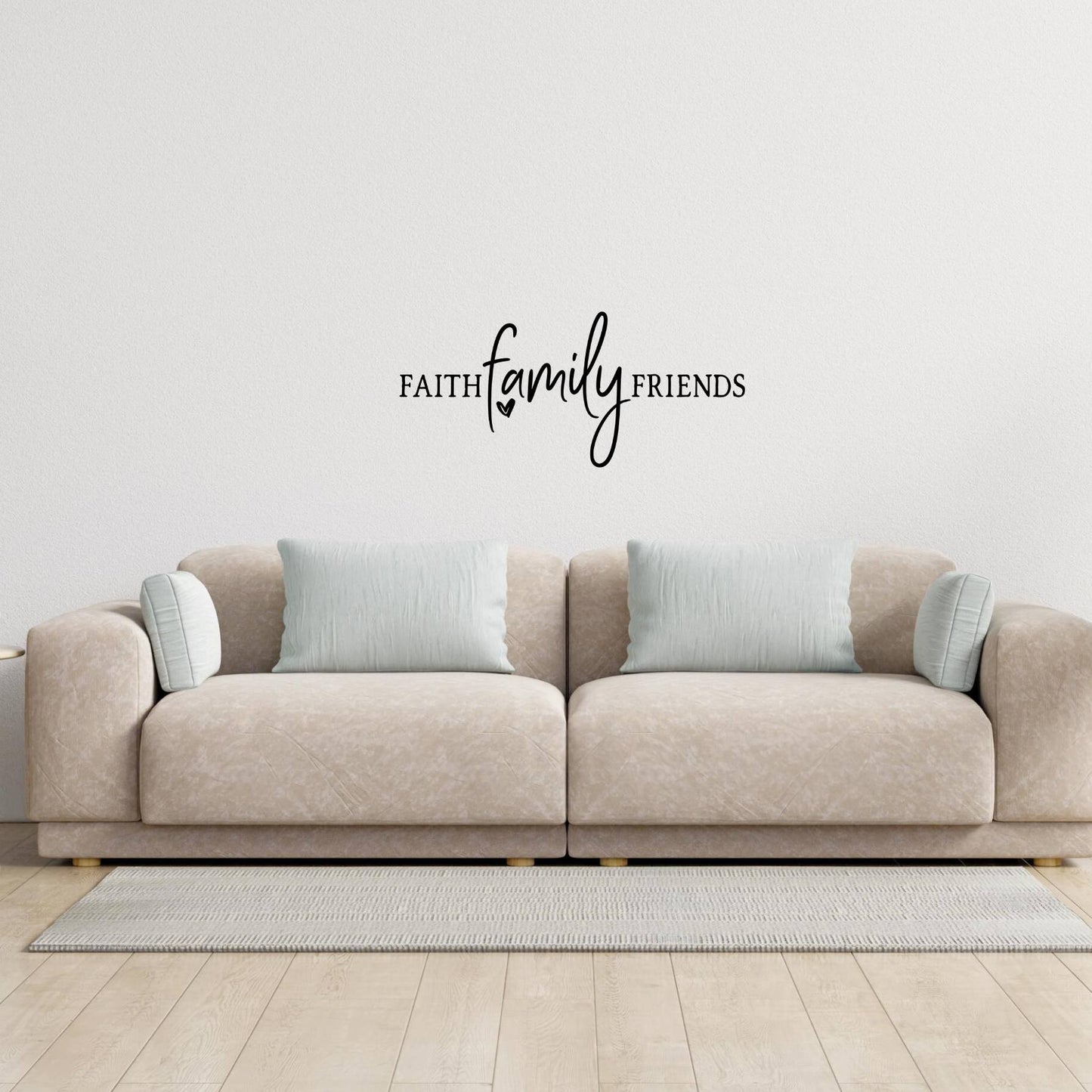 Faith Family Friends Christian Decal Wall Sticker