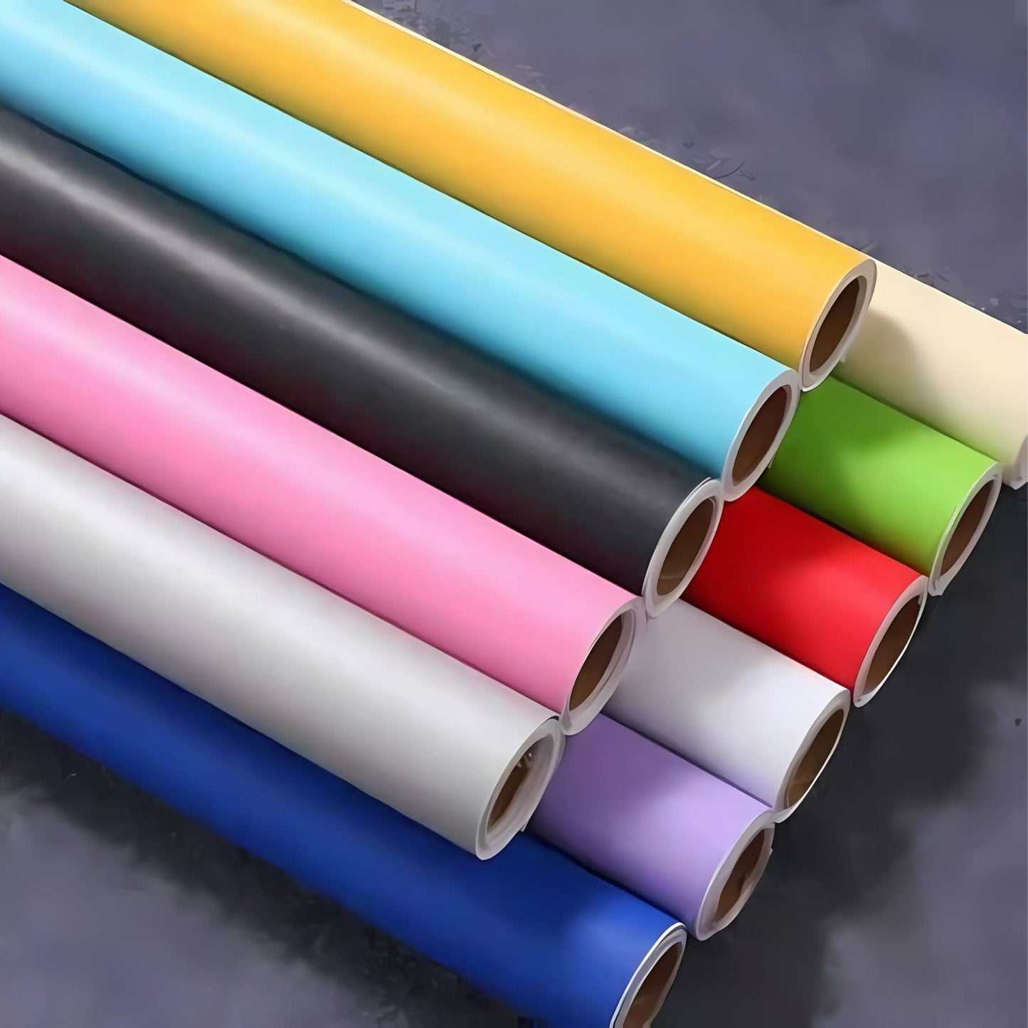 Solid Vibrant Color Waterproof Self-Adhesive Wallpaper