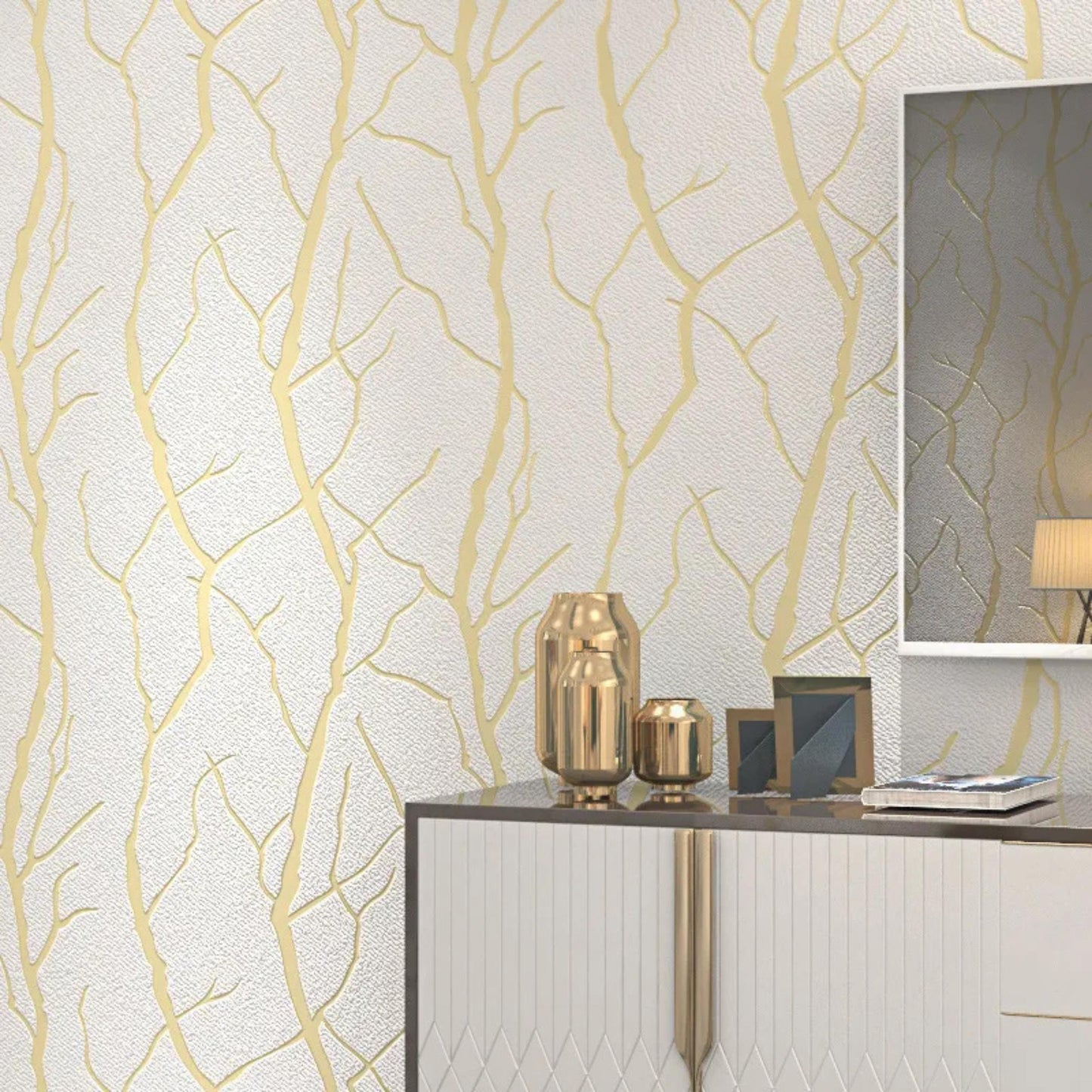 Modern Deerskin Velvet Broken Pattern Wallpaper