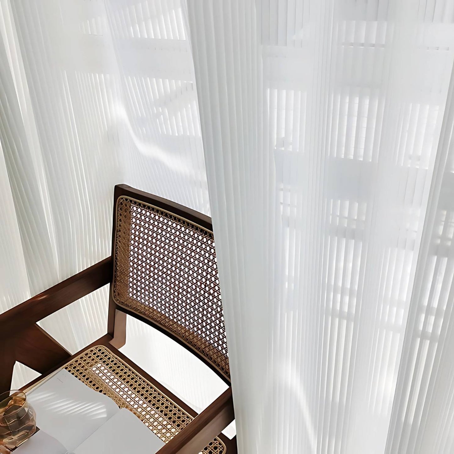 Soft White Nordic Style Vertical Blind Curtains