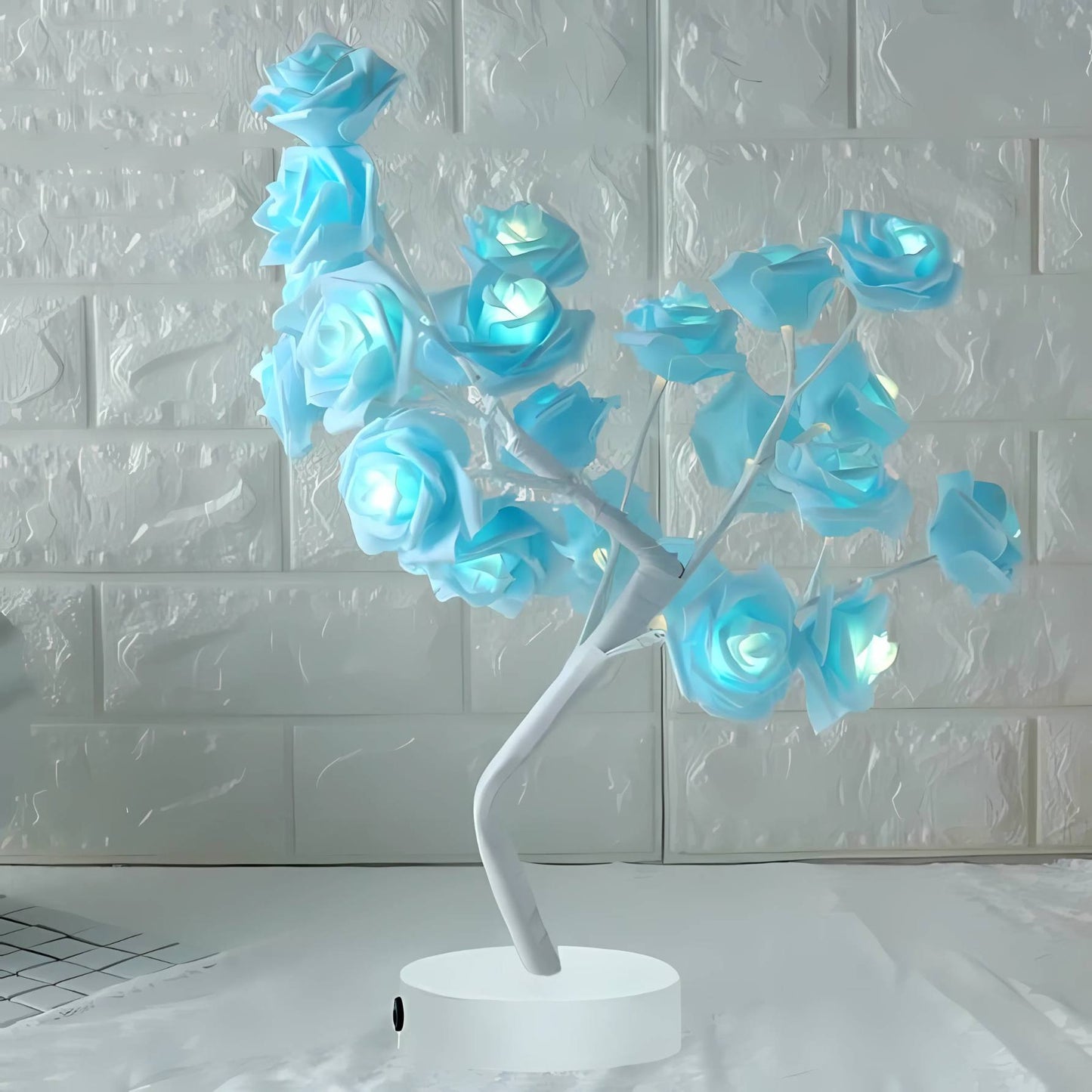Rose Flower Table Lamp Bonsai Tree LED Night Light