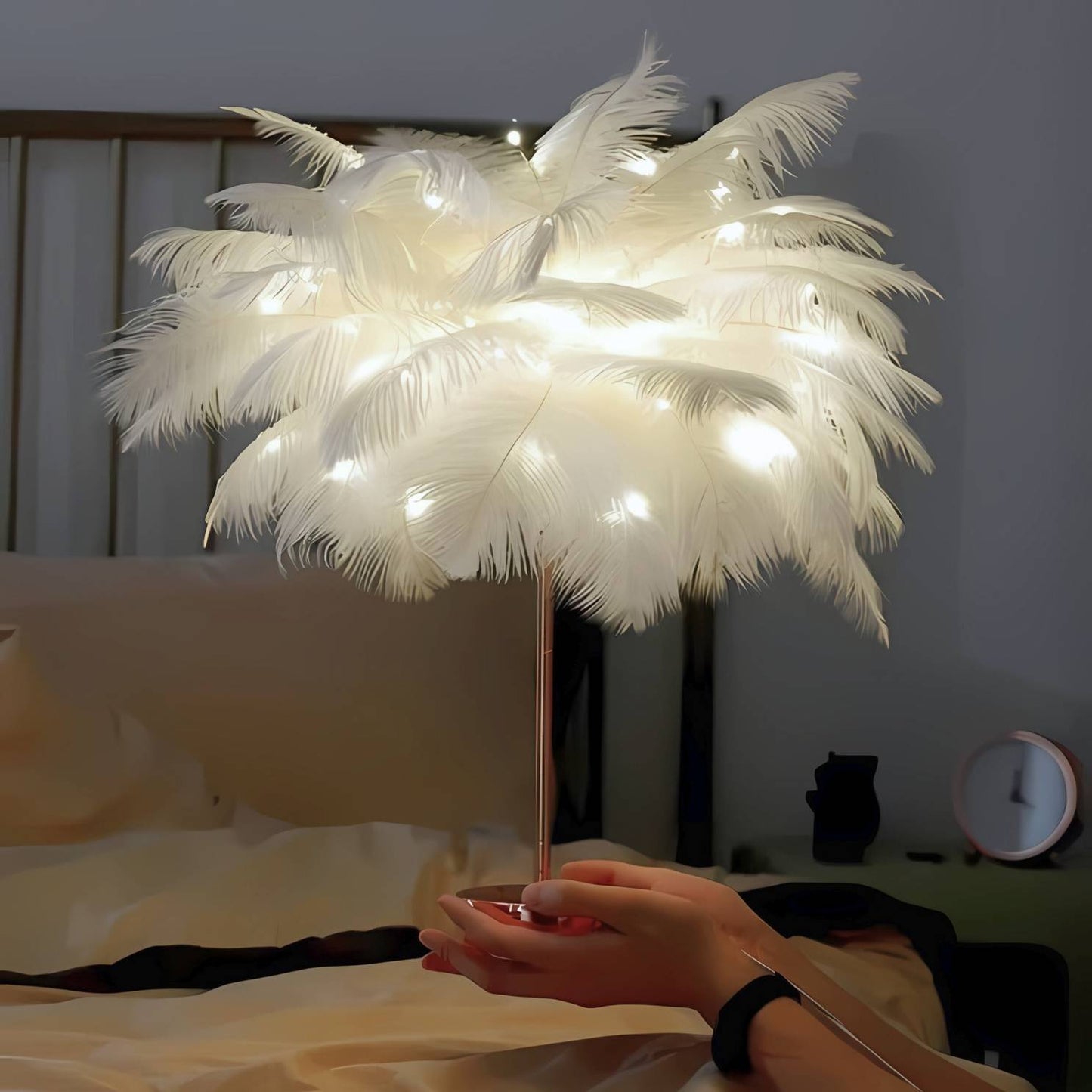 Feather Lamp Nordic Style Bedside Light