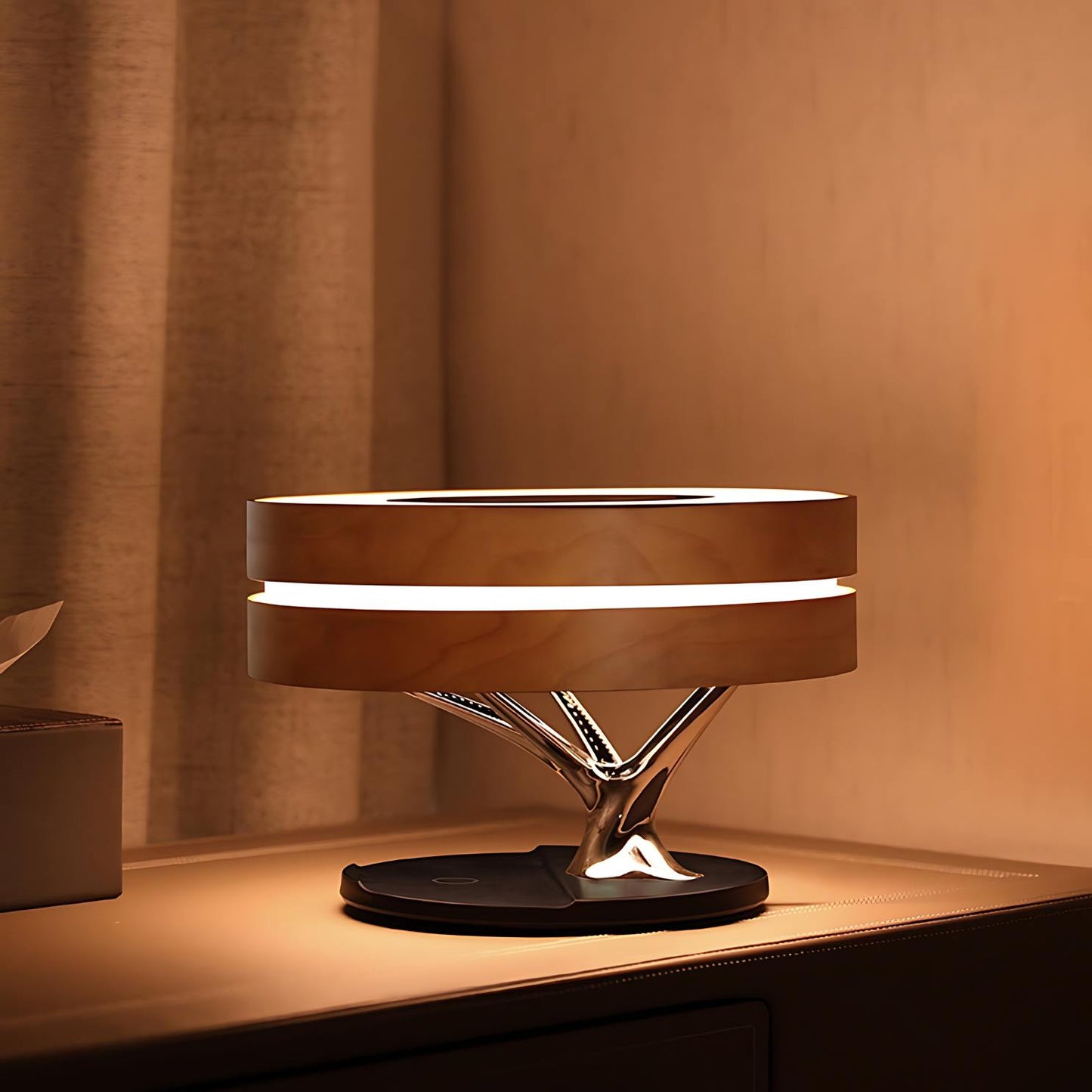 Luxury Bluetooth Speaker Wireless Charging Station Intelligent Tree Lamp