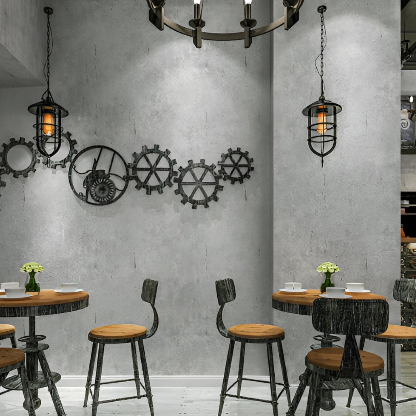 Retro Industrial Style Cement Wall Paper