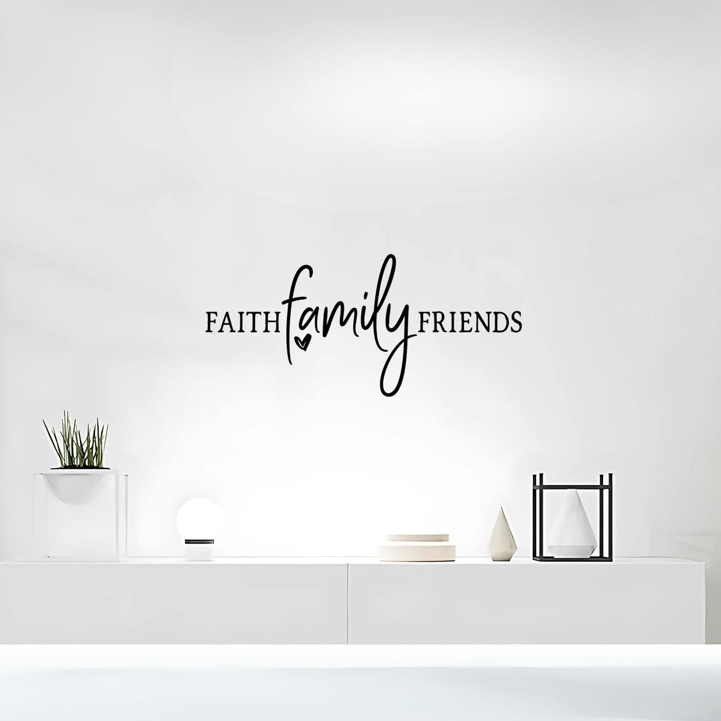 Faith Family Friends Christian Decal Wall Sticker