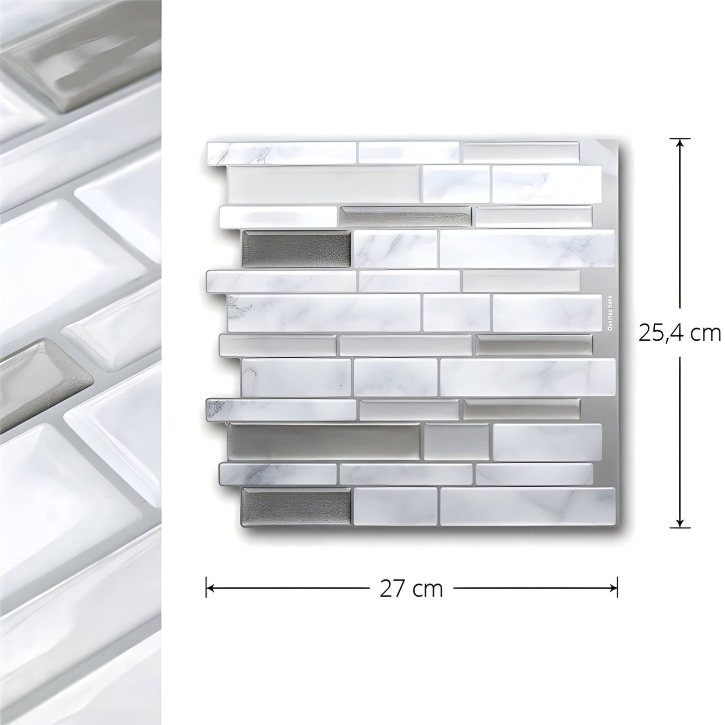 Three-Dimensional Oil-Proof Tile Pattern Wallpaper Stickers