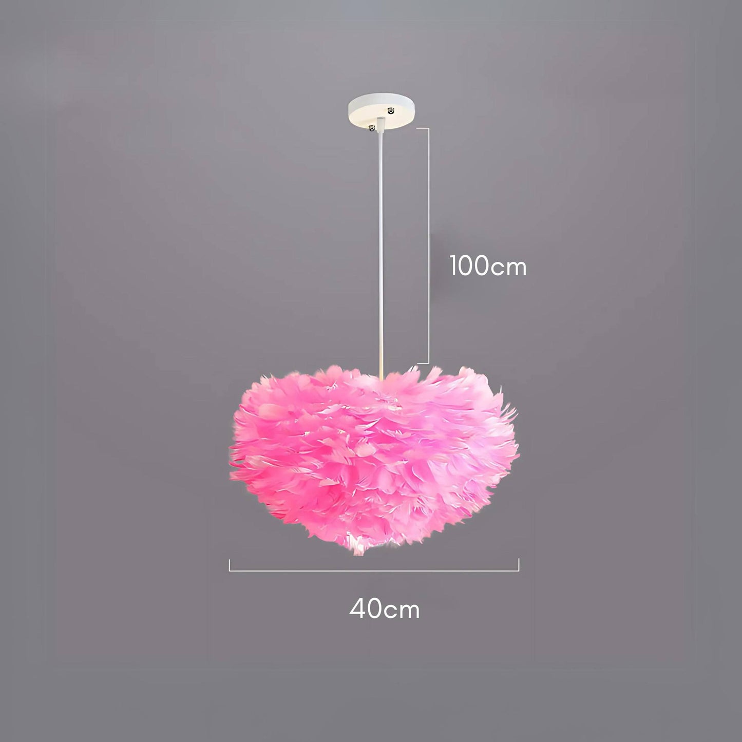 Modern Minimalist Feather Heart Chandelier