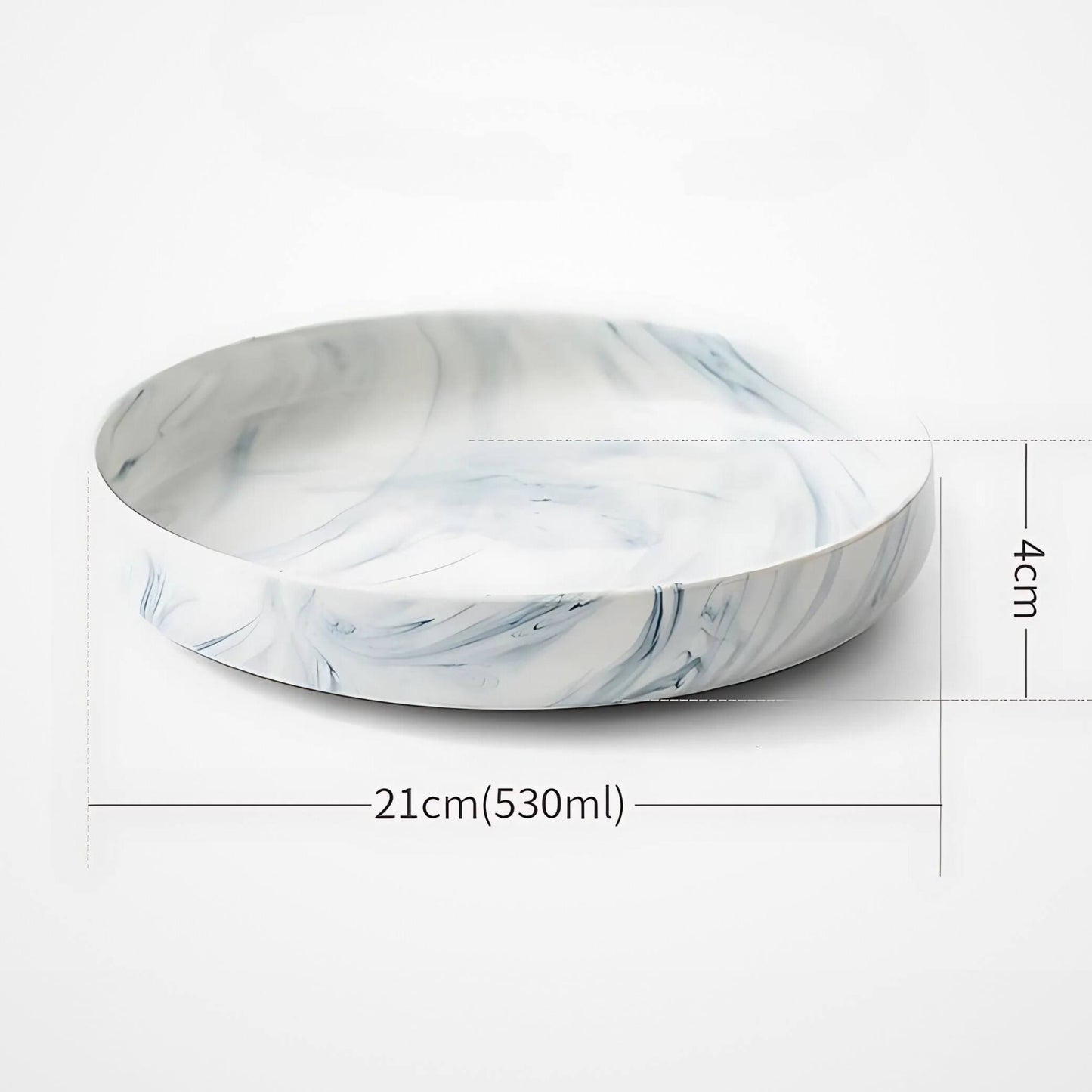 Nordic Blue Marble Print Porcelain Tableware Dishes