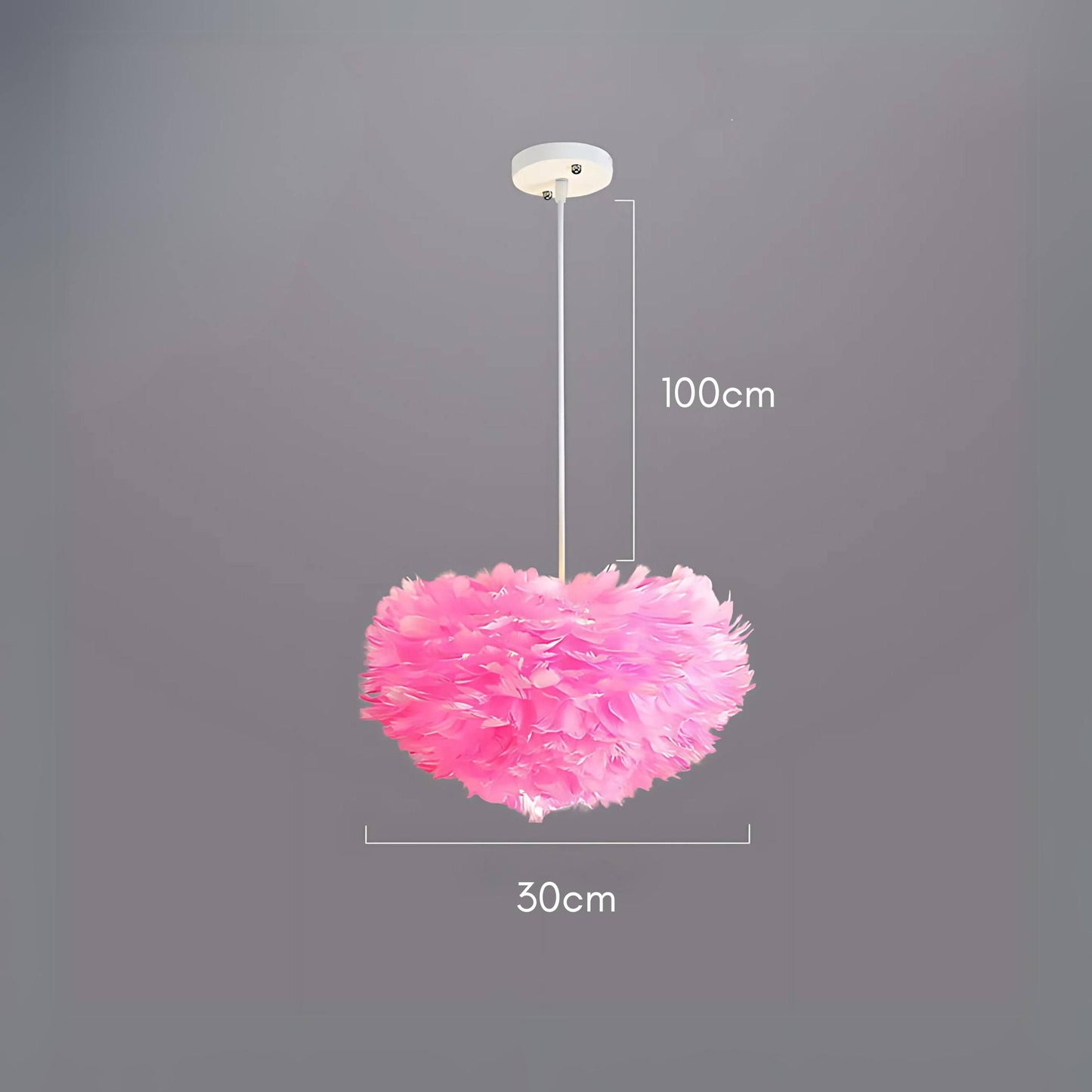 Modern Minimalist Feather Heart Chandelier