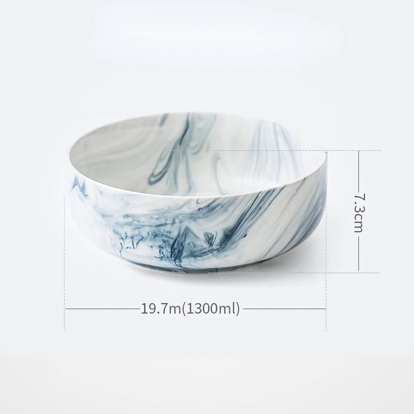 Nordic Blue Marble Print Porcelain Tableware Dishes
