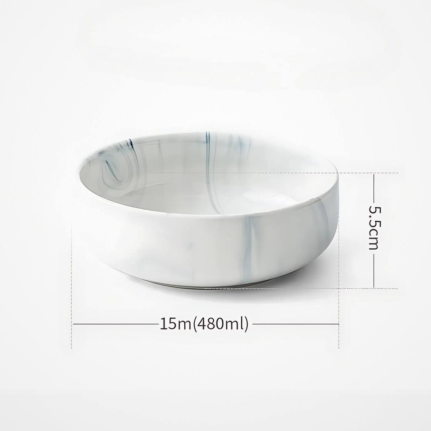 Nordic Blue Marble Print Porcelain Tableware Dishes