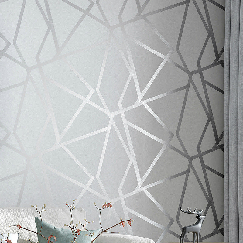 Simple Geometric Line Pattern Non-Woven Wallpaper