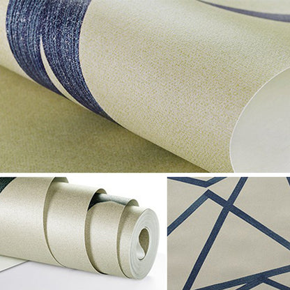 Simple Geometric Line Pattern Non-Woven Wallpaper