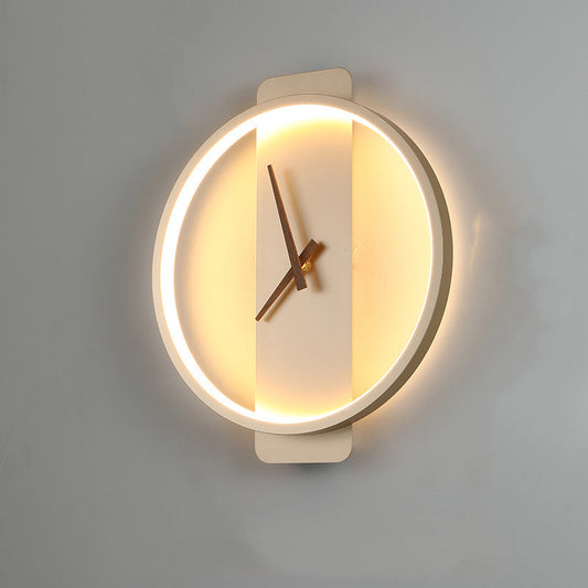 Modern Nordic Style Wall Clock Lamp