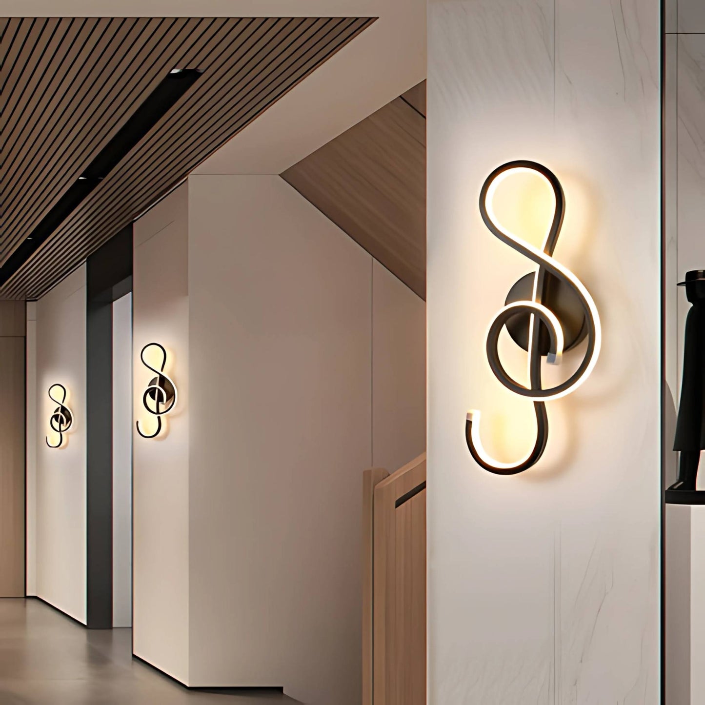 Nordic Minimalist Musical Note Wall Lamp