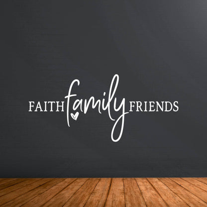 Faith Family Friends Christian Decal Wall Sticker