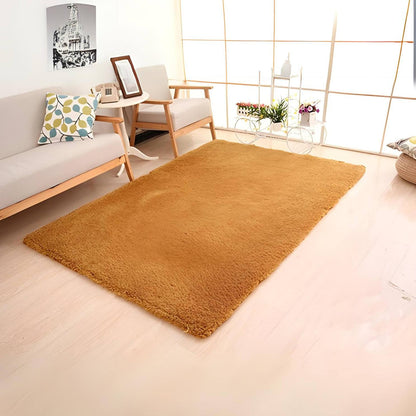 Large Solid Plush Mat Soft Carpet Non-Slip Area Rug