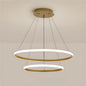 Luxury Hanging Golden Rings Chandelier Light Piece