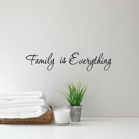 Family Is Everything English Lettering Wall Sticker