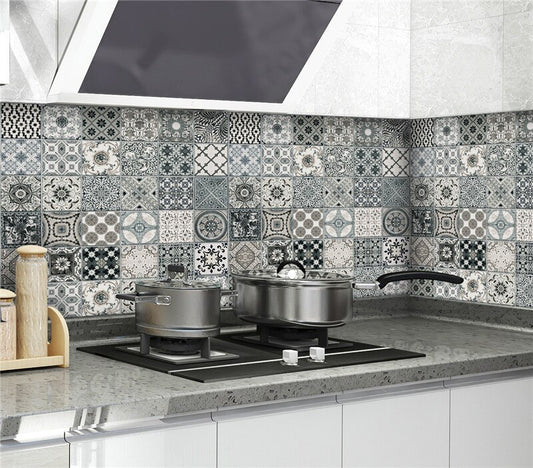 Mosaic Kitchen Greaseproof Wall and Floor Decor