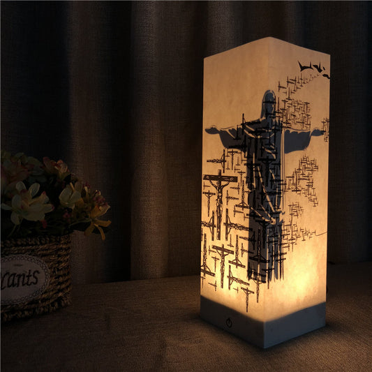 Paper Shadow Lamp Scene of Jesus and The Cross