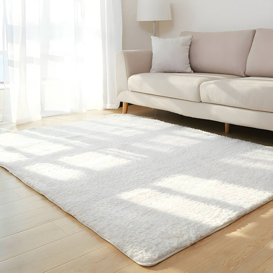 Large Solid Plush Mat Soft Carpet Non-Slip Area Rug