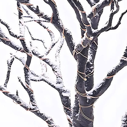 Winter Light Snow Covered Tree Branch Lamp
