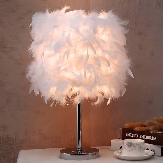 Feather Bedside Table Lamp