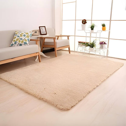 Large Solid Plush Mat Soft Carpet Non-Slip Area Rug