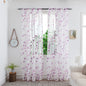 Mesh Flower Print Curtains