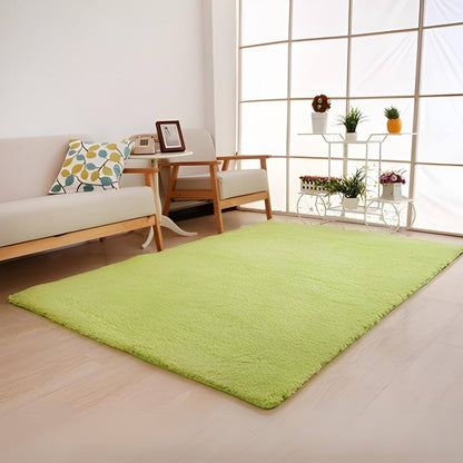 Large Solid Plush Mat Soft Carpet Non-Slip Area Rug