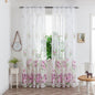 Mesh Flower Print Curtains