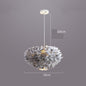 Modern Minimalist Feather Heart Chandelier