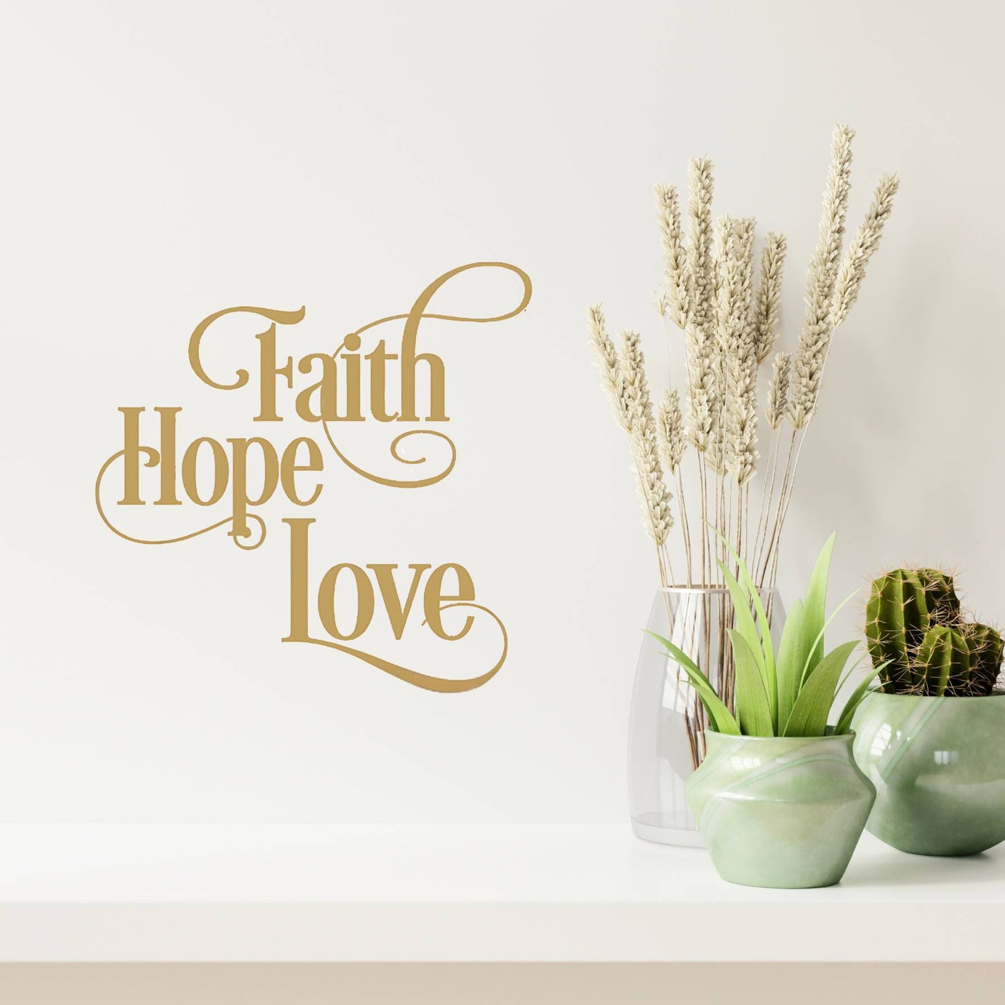 English Faith Hope Love Home Decoration Wall Sticker