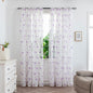 Mesh Flower Print Curtains