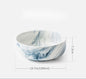 Nordic Blue Marble Print Porcelain Tableware Dishes